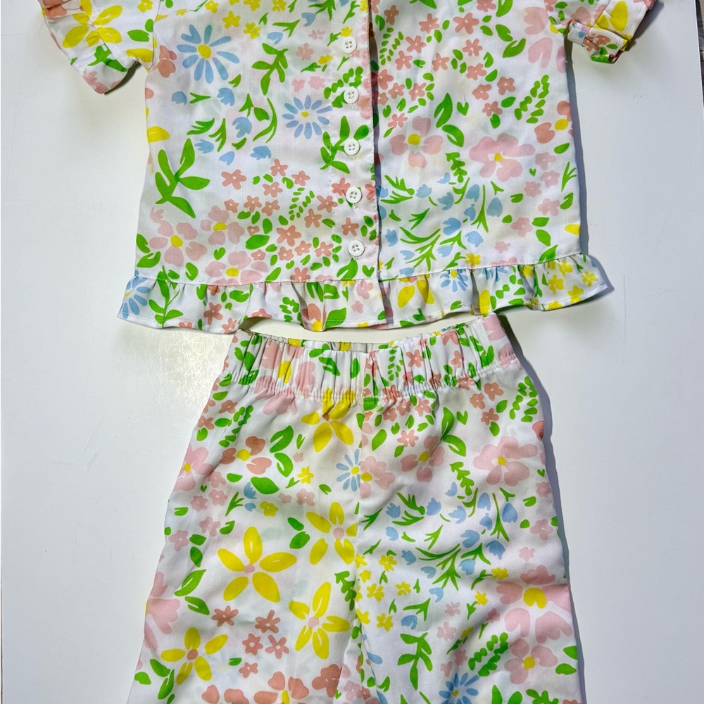 Floral Kids Pajamas Easter Set